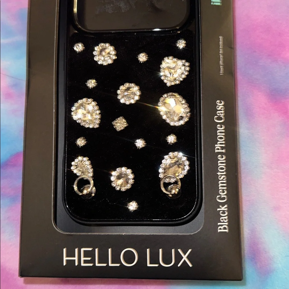 Hello Lux Black Gemstone iPhone 17 Pro Phone Case
